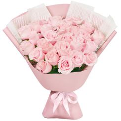 24 pink roses 