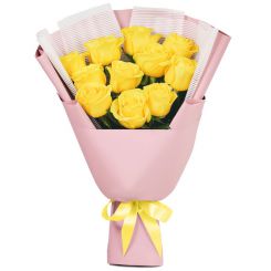 11 yellow roses 