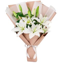 White lilies in a 