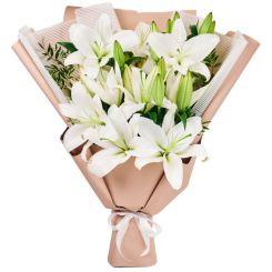 White lilies in a 