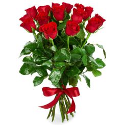 Red roses in a bouquet 